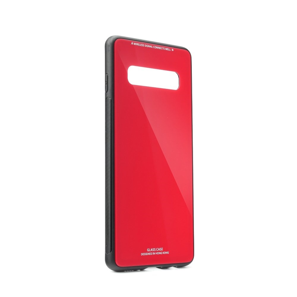 Glass Case Samsung Galaxy S10 Plus Κόκκινο