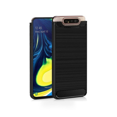 Θήκη Σιλικόνης Carbon TPU Fiber Brushed Samsung Galaxy A80 Μαύρο