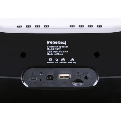 REBELTEC SoundBox 320-boomboxBT/FM/USB Μαύρο / Ασημί