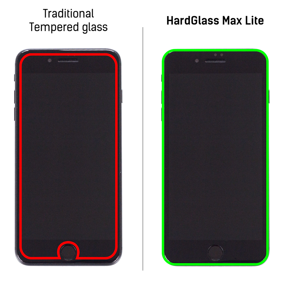 3MK HardGlass Max Lite Full Face Tempered Glass iPhone 11 / XR Μαύρο (200-108-318)