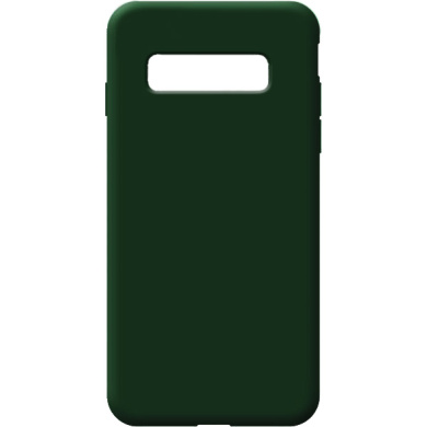 Soft Touch Silicone Samsung Galaxy S10 Πράσινο Σκούρο