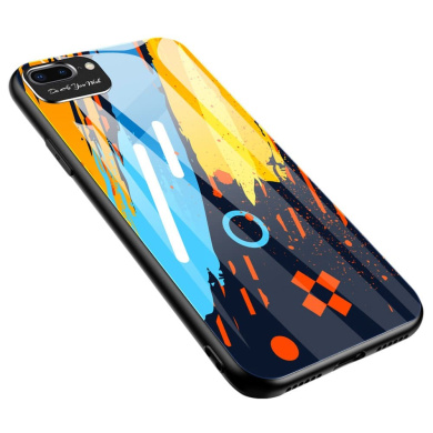 Color Glass Case Durable Apple iphone 7, iphone 8, iPhone SE 2020, iPhone SE 2022 Colorous pattern 1