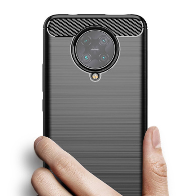 Θήκη Σιλικόνης Carbon TPU Fiber Brushed Xiaomi Pocophone F2 Pro Μαύρο