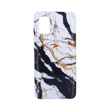 Θήκη Marble Silicon Samsung Galaxy A51 Black / White
