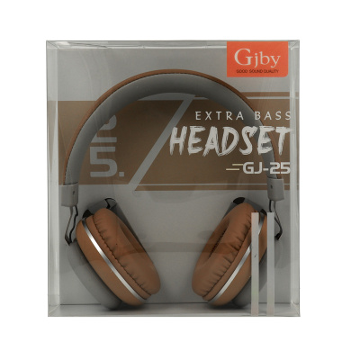 Ακουστικά Κεφαλής GJBY Extra Bass  GJ-25/jack 3,5mm Καφέ