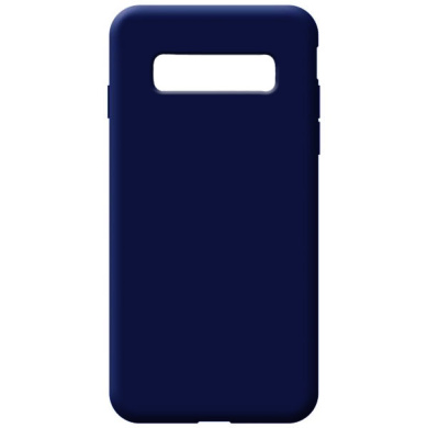 Soft Touch Silicone Samsung Galaxy S10 Μπλε Σκούρο