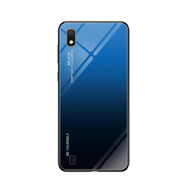 Glass Case Samsung Galaxy A10 Μαύρο / Μπλε