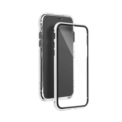 Μαγνητική Θήκη 360° front back Apple iPhone 12 mini Ασημί