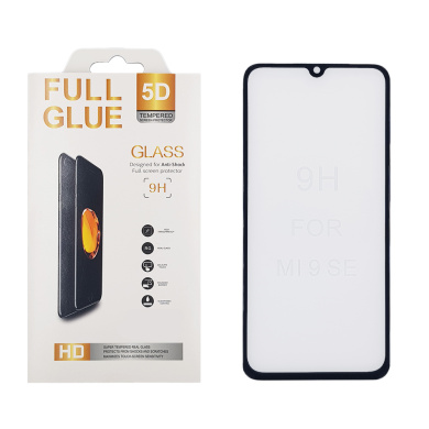 5D Full Glue 9H Tempered Glass Xiaomi Mi 9 SE Μαύρο