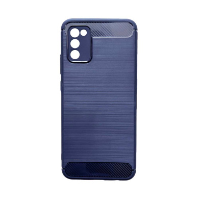 Θήκη Σιλικόνης Carbon TPU Fiber Brushed Samsung Galaxy A02s Μπλε