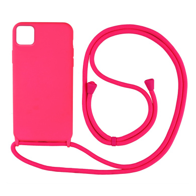 Θήκη Σιλικόνης με Κορδόνι CarryHang Sonique Apple iPhone 11 Pro Φουξ