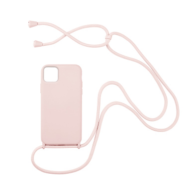 Θήκη Σιλικόνης με Κορδόνι CarryHang Sonique Apple iPhone 12 mini Ροζ