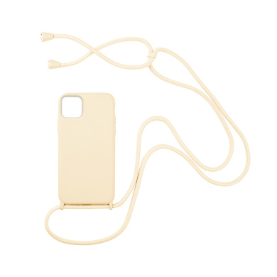 Θήκη Σιλικόνης με Κορδόνι CarryHang Sonique Apple iPhone 12 Pro Max Μπεζ