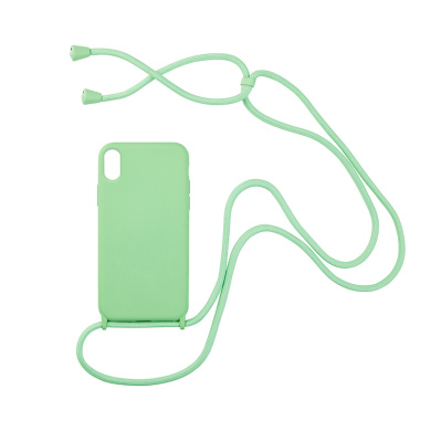 Θήκη Σιλικόνης με Κορδόνι CarryHang Sonique Apple iPhone X / iPhone XS Πράσινο Ανοιχτό