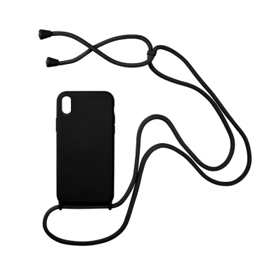 Θήκη Σιλικόνης με Κορδόνι CarryHang Sonique Apple iPhone X / iPhone XS Μαύρο