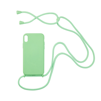 Θήκη Σιλικόνης με Κορδόνι CarryHang Sonique Apple iPhone XS MAX Πράσινο Ανοιχτό
