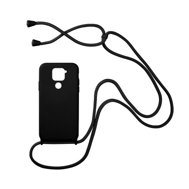 Θήκη Σιλικόνης με Κορδόνι CarryHang Sonique Xiaomi Redmi Note 9 Μαύρο