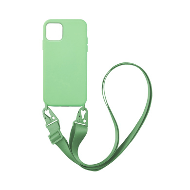 Θήκη Σιλικόνης με Strap CarryHang Sonique Apple iPhone 12 Pro Max Πράσινο Ανοιχτό
