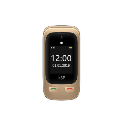 Κινητό με Πλήκτρα NSP 2500DS  DUAL SIM FP με SOS Κουμπί Gold