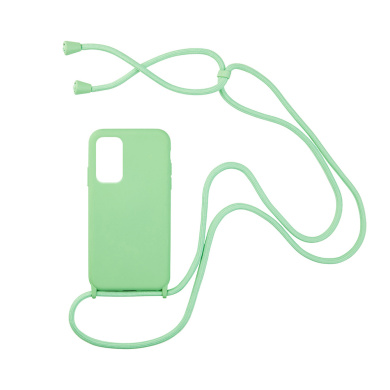 Θήκη Σιλικόνης με Κορδόνι CarryHang Sonique Samsung Galaxy A72 4G Πράσινο Ανοιχτό