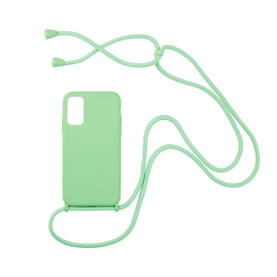 Θήκη Σιλικόνης με Κορδόνι CarryHang Sonique Samsung Galaxy A41 Πράσινο Ανοιχτό