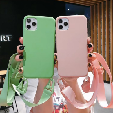Θήκη Σιλικόνης με Strap CarryHang Sonique Xiaomi Redmi 9A / Redmi 9AT Ροζ