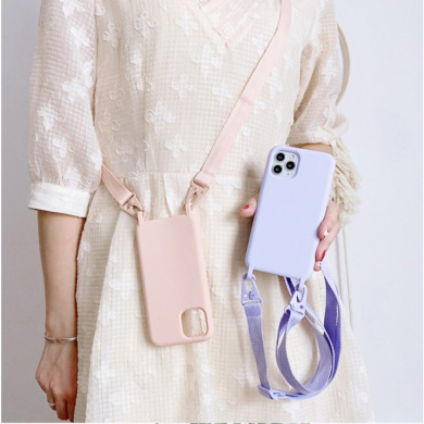 Θήκη Σιλικόνης με Strap CarryHang Sonique Samsung Galaxy S20 Plus Ροζ