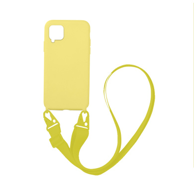 Θήκη Σιλικόνης με Strap CarryHang Sonique Samsung Galaxy A42 5G Κίτρινο