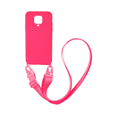Θήκη Σιλικόνης με Strap CarryHang Sonique Xiaomi Redmi Note 9S/9 Pro Φουξ