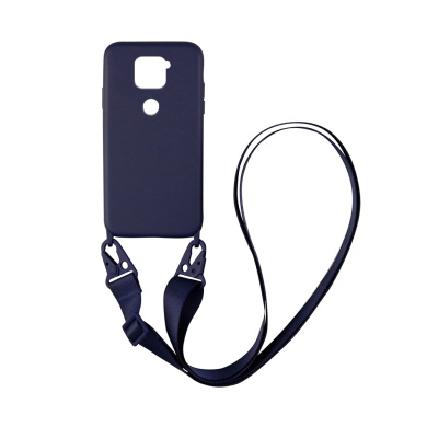 Θήκη Σιλικόνης με Strap CarryHang Sonique Xiaomi Redmi Note 9 Μπλε Σκούρο