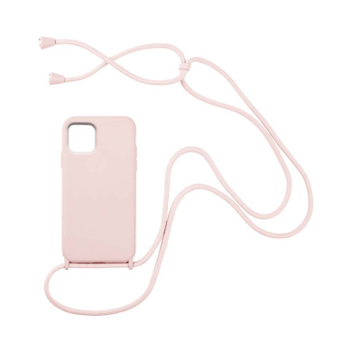 Θήκη Σιλικόνης με Κορδόνι CarryHang Sonique Apple iPhone 13 Ροζ
