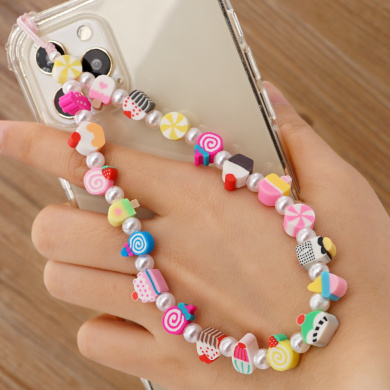 Βραχιόλι Λουράκι Κινητού  Phone Strap Jewelry 24cm Colorful Candy