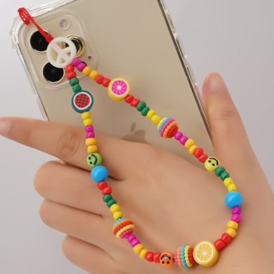 Βραχιόλι Λουράκι Κινητού  Phone Strap Jewelry 24cm Colorful Smile