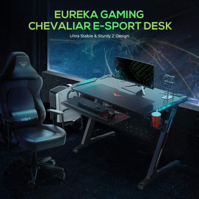 Gaming Γραφείο - Eureka Ergonomic® ERK-EDK-Z1S Μαύρο