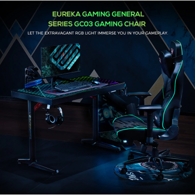 Gaming Καρέκλα - Eureka Ergonomic® ERK-YYK-GC-03 Μαύρο