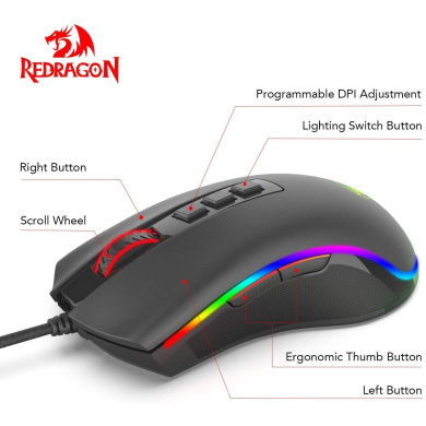 Gaming Ποντίκι - Redragon M711 Cobra FPS Μαύρο