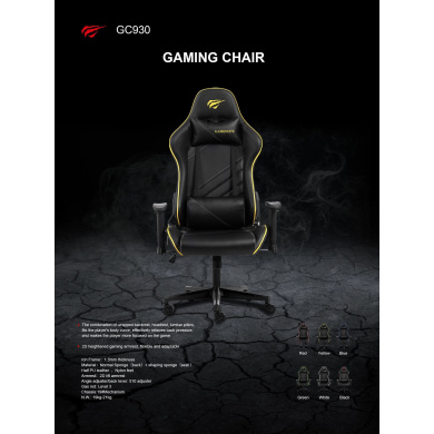Gaming Καρέκλα - Gamenote GC930 Μαύρο/Μπλέ Μαύρο / Μπλε