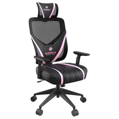 Gaming Καρέκλα -  Eureka Ergonomic® ONEX-GE300-BP Μαύρο/Ροζ