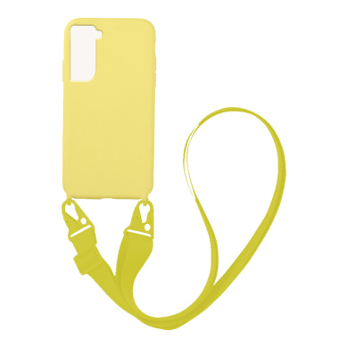 Θήκη Σιλικόνης με Strap CarryHang Sonique Samsung Galaxy S21 Κίτρινο