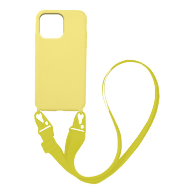 Θήκη Σιλικόνης με Strap CarryHang Sonique Apple iPhone 13 Pro Κίτρινο