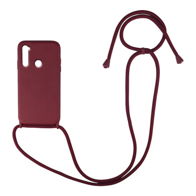 Θήκη Σιλικόνης με Κορδόνι CarryHang Sonique Xiaomi Redmi Note 8T Μπορντώ