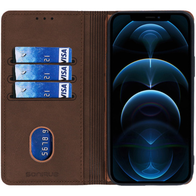 Θήκη Πορτοφόλι Vintage Magnet Wallet Sonique Samsung Galaxy A33 5G Καφέ
