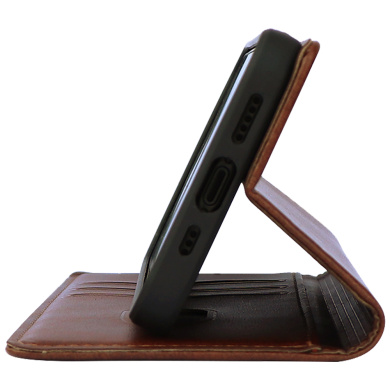 Θήκη Πορτοφόλι Vintage Magnet Wallet Sonique Xiaomi Redmi Note 9 Καφέ