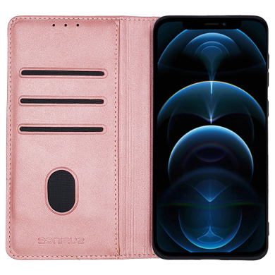 Θήκη Πορτοφόλι Vintage Magnet Wallet Sonique Xiaomi Redmi 9C Ροζ Χρυσό