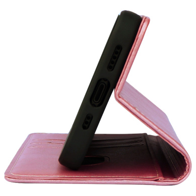 Θήκη Πορτοφόλι Vintage Magnet Wallet Sonique Xiaomi Redmi 9C Ροζ Χρυσό