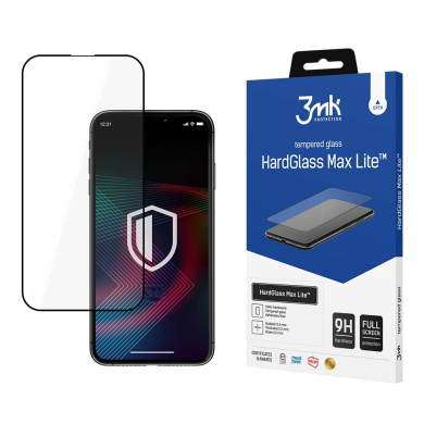 3MK HardGlass Max Lite Full Screen Apple iPhone 14 Pro Max Μαύρο
