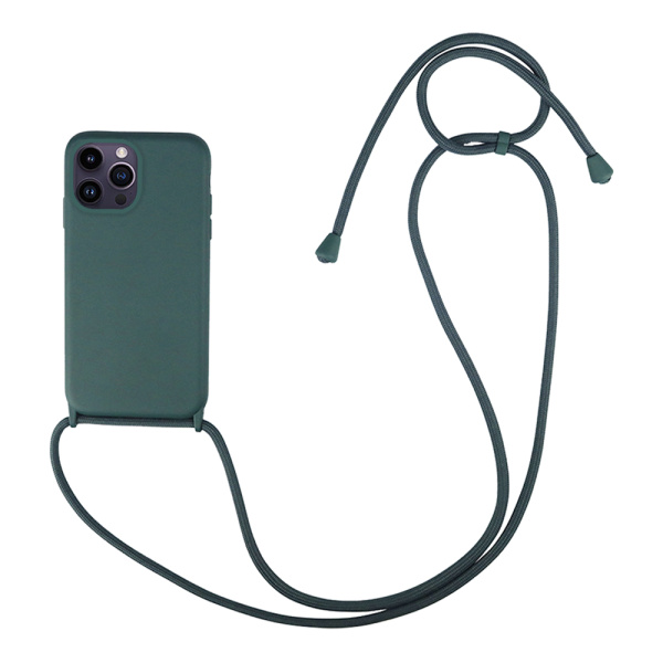 Θήκη Σιλικόνης με Κορδόνι CarryHang Sonique Apple iPhone 14 Pro Max Πράσινο Σκούρο