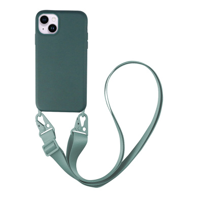 Θήκη Σιλικόνης με Strap CarryHang Sonique Apple iPhone 14 Plus Πράσινο Σκούρο