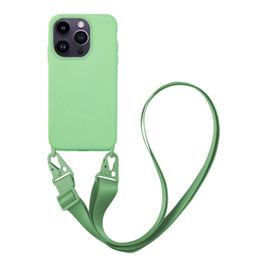 Θήκη Σιλικόνης με Strap CarryHang Sonique Apple iPhone 14 Pro Πράσινο Ανοιχτό