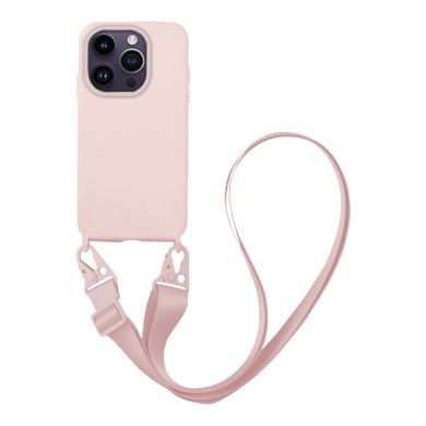 Θήκη Σιλικόνης με Strap CarryHang Sonique Apple iPhone 14 Pro Ροζ